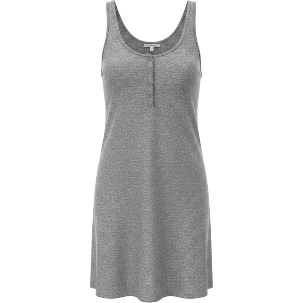 Z Supply Henley Tank Dress Womens XL Gray NEW Casual Loungewear ZD191593